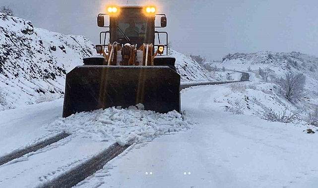 Kırsala kar düştü ekipler müdahale etti
