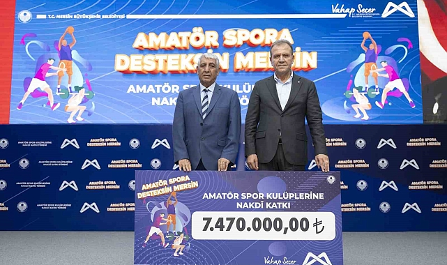 Mersin Büyükşehir Belediyesinden amatör kulüplere 7 milyon 470 lira destek