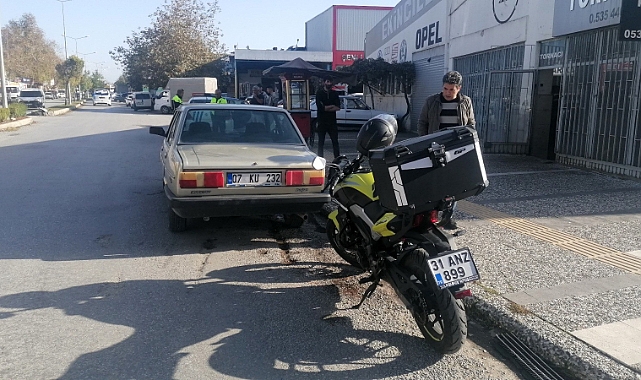 Otomobil motosiklete çarptı: 1 yaralı