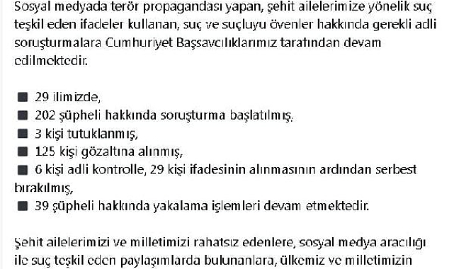 Sosyal medyada terör propagandası yapan 3 şüpheli tutuklandı
