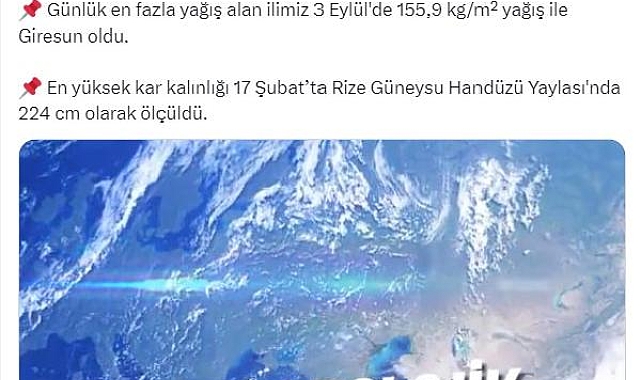 2023'te en yüksek sıcaklık Eskişehir, en düşük sıcaklık Gümüşhane'de ölçüldü