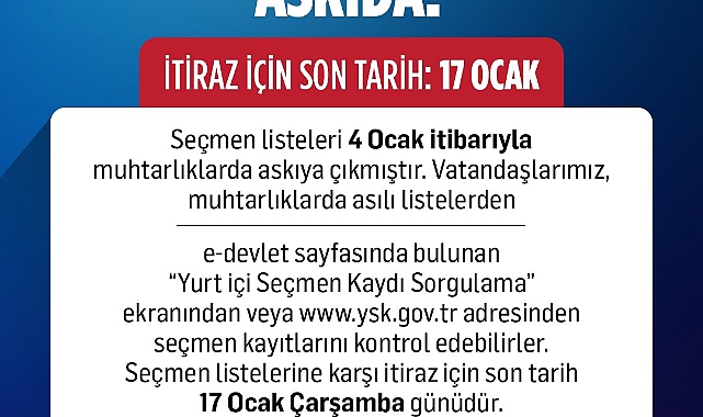 Böcek’ten seçmen listesi uyarısı