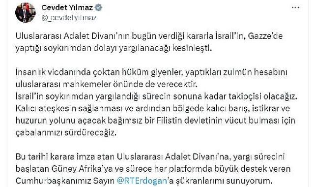 Cevdet Yılmaz: Yaptıkları zulmün hesabını verecekler 