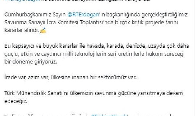 Haluk Görgün: Milli teknolojilerin seri üretimlerle hüküm süreceği bir döneme giriyoruz