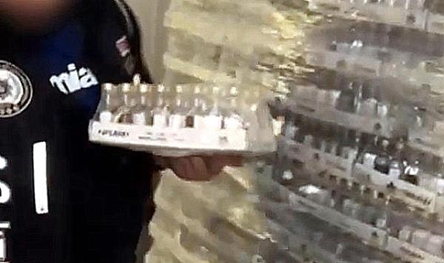 Muğla'da 159 bin 744 şişe sahte içki ele geçirildi
