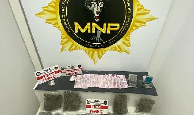 Muğla'da 5 kilo 550 gram esrar ele geçirildi; 2 gözaltı