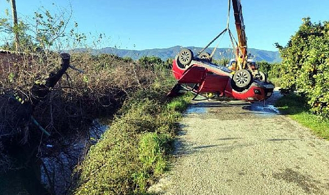 Muğla'da sulama kanalına düşen otomobilin sürücüsü öldü