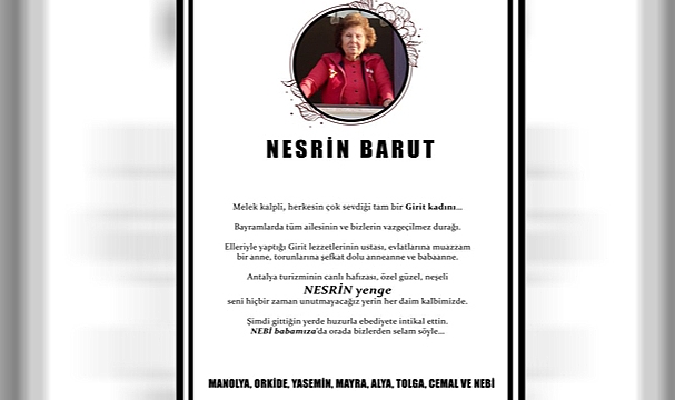 Nesrin Barut sevenlerini üzdü