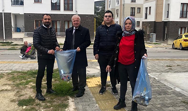 Öğrenci ve öğretmenlerden çevre temizliği