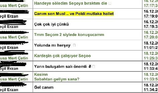 Seçil Erzan'ın cep telefonundan yeni detaylar