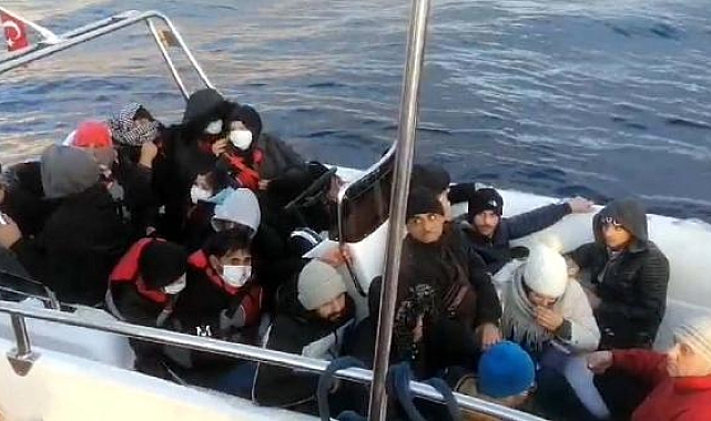 Bodrum'da 57 kaçak göçmen ile 2 organizatör yakalandı