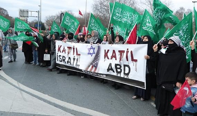 Filistin'e destek yürüyüşleri devam ediyor