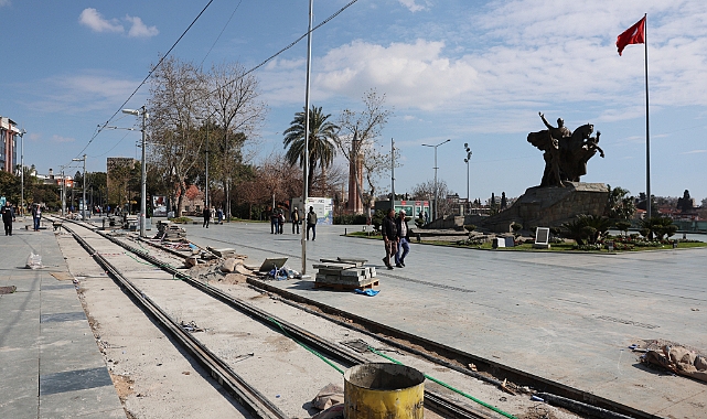 Nostalji tramvay hattında çalışmalar hızla ilerliyor