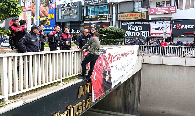 Polisten hayat kurtaran el