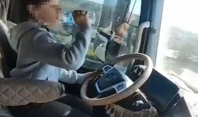 12 yaşındaki kızına TIR kullandırırsa