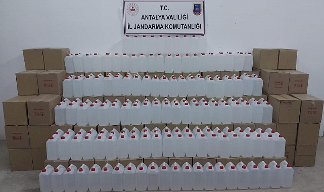 Antalya'da 7 ton kaçak/sahte etil alkol ele geçirildi