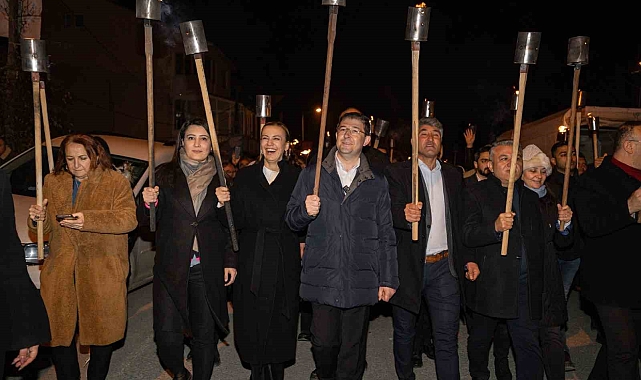 Arslanköy'de kurtuluş coşkusu fener alayı ile yaşandı