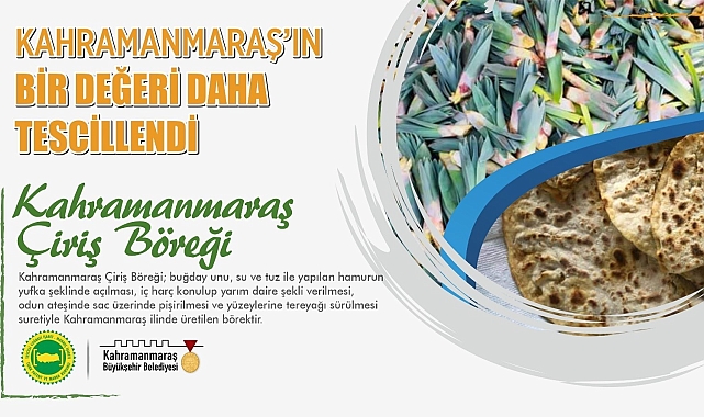 Kahramanmaraş 'Çiriş Böreği' tescillendi
