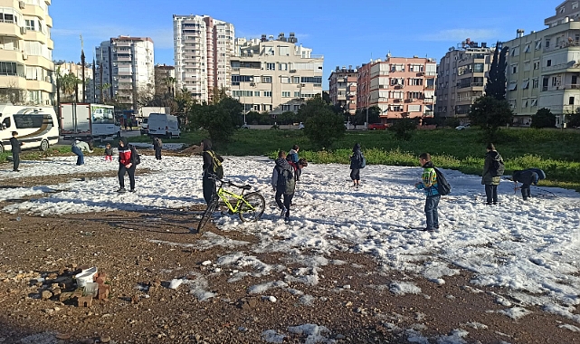 Kartopu değil dolu topu