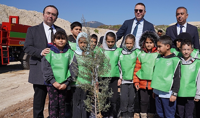Milas'ta eski maden sahasına 1500 fidan dikildi