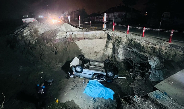 Otomobil çukura uçtu; uzman çavuş öldü, astsubay yaralandı