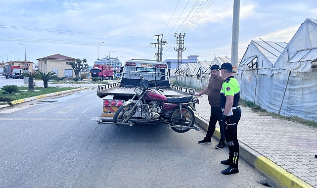 Alanya’da 5 motosiklet trafikten men edildi