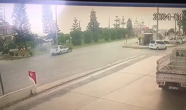 Alanya’da bir kişinin öldüğü trafik kazası güvenlik kamerasında