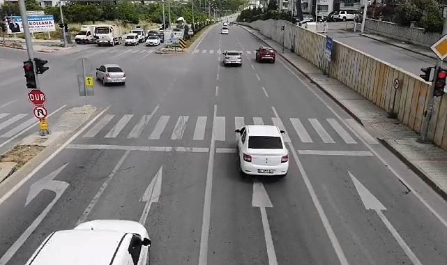 Alanya’da jandarmadan dron destekli trafik uygulaması