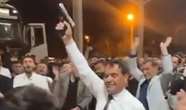 Isparta’da silahlı seçim kutlaması