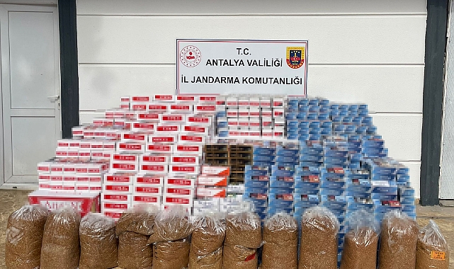 Jandarmadan kaçak sigara ve tütün operasyonu