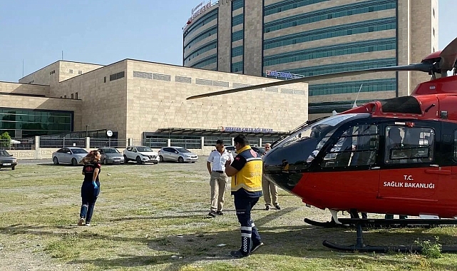 Kalp hastalığı olan bebek, ambulans helikopterle Ankara'ya sevk edildi