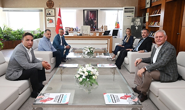 Kaymakam Solmaz ve Başsavcı Almalı’dan Başkan Topaloğlu’na ziyaret