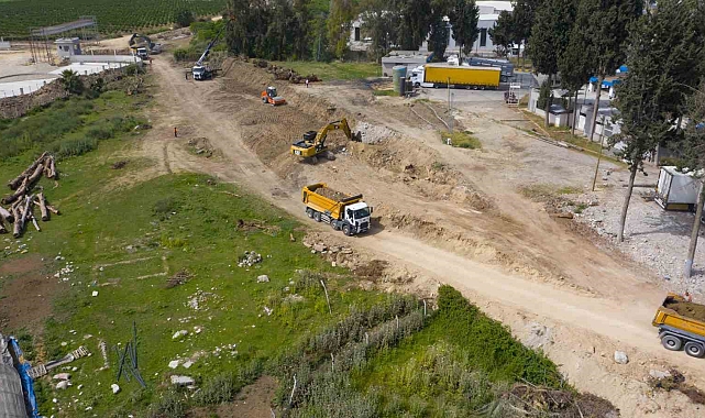 Lojistik Merkezi için yol yapım çalışmaları sürüyor