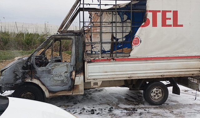Mersin'de araç yangını
