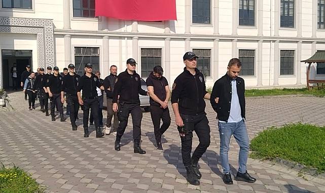 "Narkoçelik-11" operasyonunda gözaltına alınan çete üyeleri adliyeye sevk edildi