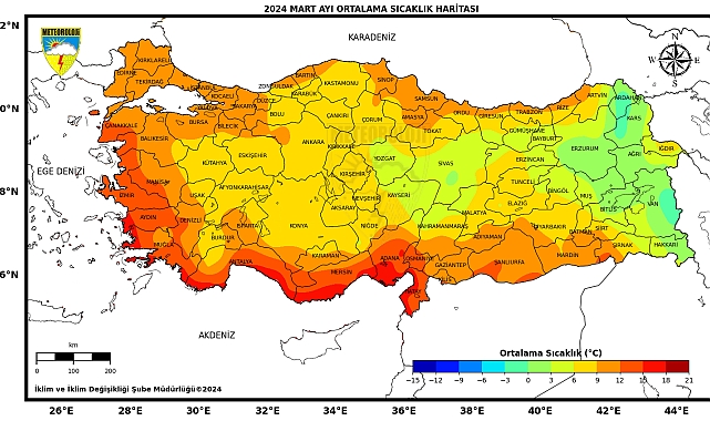 53 yılın en sıcak 9'uncu martı yaşandı