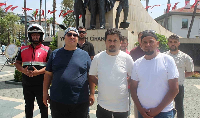 Alanya'da motokuryeler öldürülen meslektaşları Ata Emre Akman için toplandı