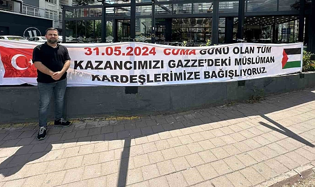 Bir tatlıcı bir günlük gelirinin tamamını Filistin halkına bağışlayacak