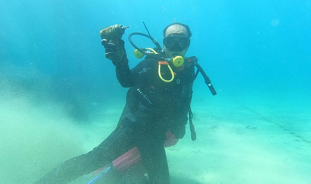 Bodrum'da deniz dibi atık temizliği