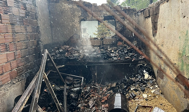 Ev ve otomobil yangında kül oldu