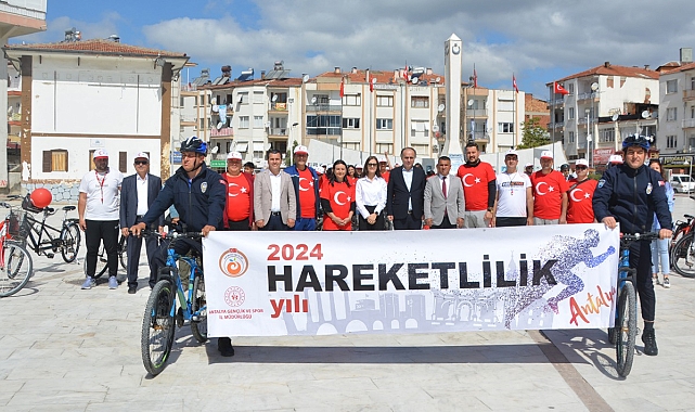 Korkuteli'de bisiklet turu