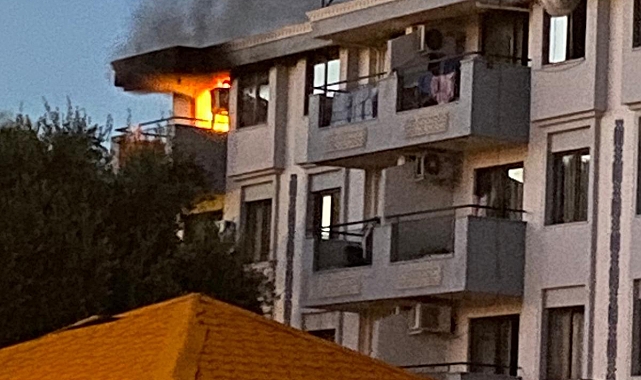 Manavgat'ta lojman yangını
