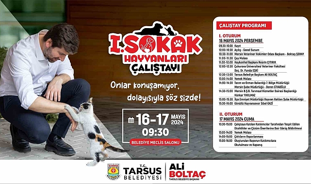 Tarsus'ta 'Sokak Hayvanları Çalıştayı' düzenlenecek