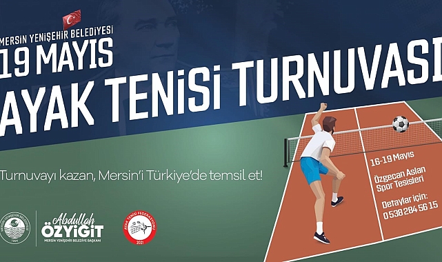 Yenişehir Belediyesi 19 Mayıs Ayak Tenisi Turnuvası düzenliyor