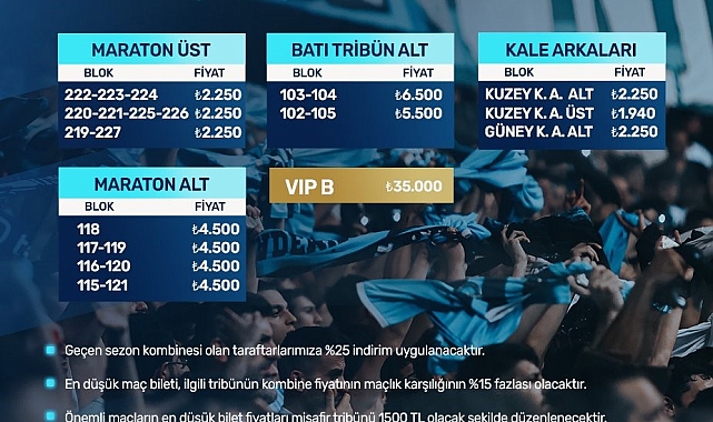 Adana Demirspor, 2024-2025 sezonu kombineleri satışta