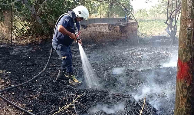 Altınözü'nde bahçe yangını