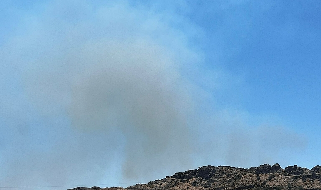 Bodrum'da ot yangını