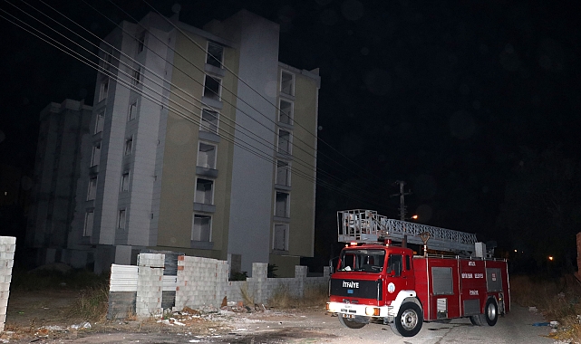 Boş inşaatta yangın