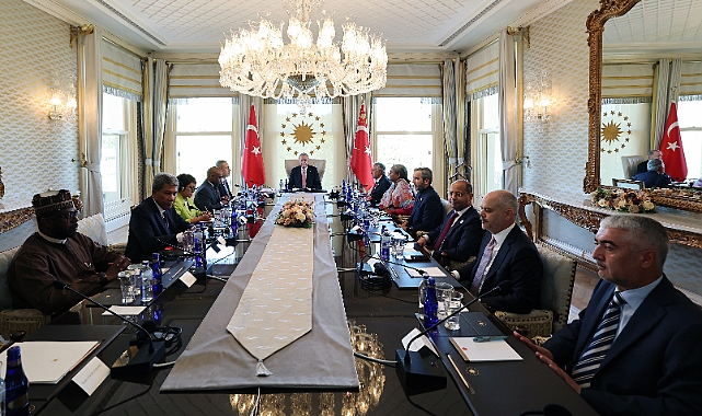 Cumhurbaşkanı Erdoğan, D-8 Ekonomik İşbirliği Teşkilatı Dışişleri Bakanlarını kabul etti