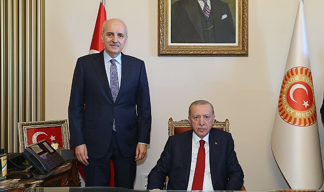 Cumhurbaşkanı Erdoğan, TBMM Başkanı Kurtulmuş'u ziyaret etti